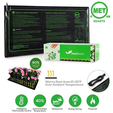 Seedfactor Waterproof Seedling Heat Mat Seed Starter Pad Germination Propagation Ebay