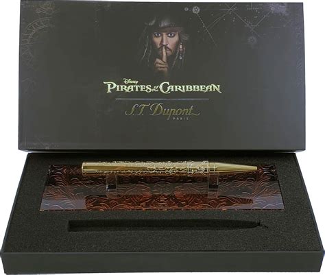 S T Dupont Pirates Of The Caribbean Yellow Gold Ballpoint Pen