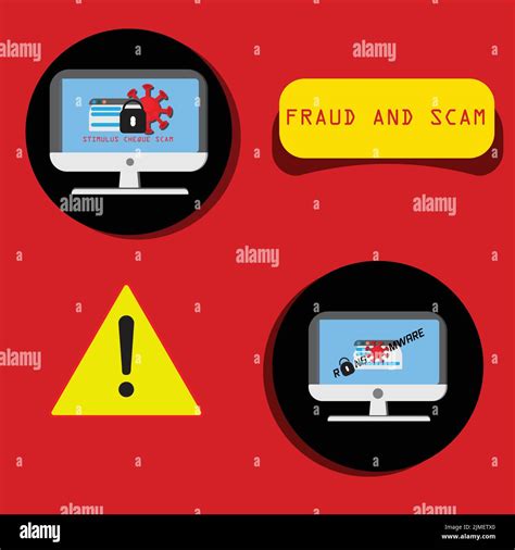 Scam Alert Hacker Attack And Web Security Vector Concept Phishing Scam Network And Internet