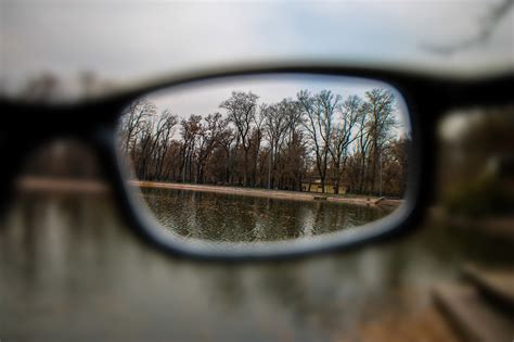 Glasses World The World Through Glasses Park Autumn Free Image From