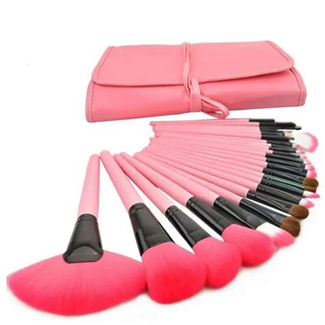 Popular 24pcs Professional Makeup Brushes Set Cosmetic Make Up Brush Kit Pink Makeup Tool Pink