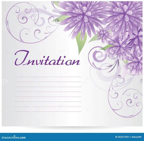 Blank Purple Invitation Template