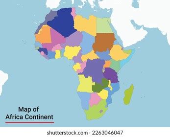 High Detailed Map Africa Outline Map Stock Vector (Royalty Free ...