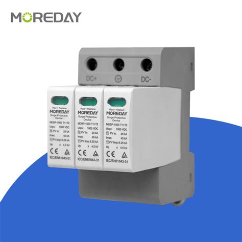 Moreday DC 1000V 3p Black 20 40ka DC Current Surge Protection Device