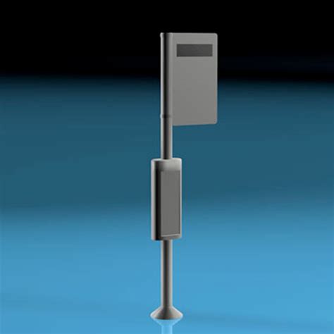 3d Bus Stop Pole Model