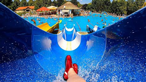 Fast Body WaterSlide at Lipót Bath Waterpark YouTube