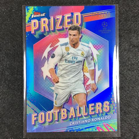 2023-24 UEFA Club Comp Finest CRISTIANO RONALDO Prized Footballers Blu ...