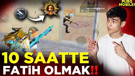 10 SAATTE FATİH OLDUM ÖZLENİLEN SIRALAMA RANK MAÇLARI PUBG