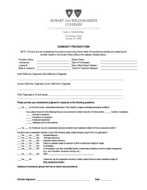 Fillable Online Hws Community Provider Form Hws Fax Email Print