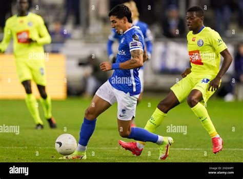 Genk Belgium October Daniel Munoz Of Krc Genk Runs With The Ball