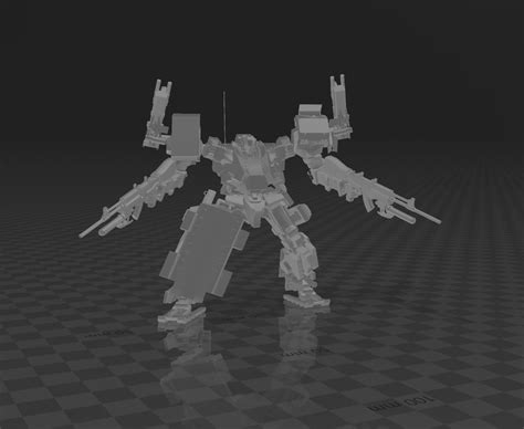 Stl File Armored Core Verdict Day Mecha Base D Printer Design To