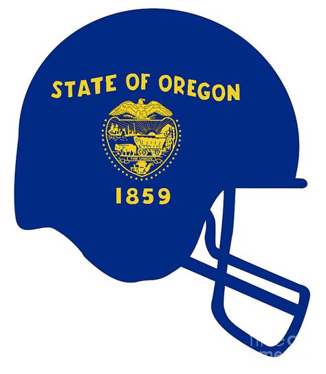 Oregon State Flag Football Helmet Digital Art by Bigalbaloo Stock ...