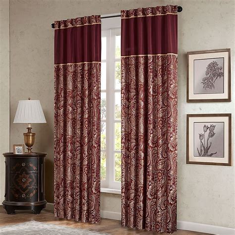 Madison Park Aubrey 84 Window Curtain Panel Pair In Burgundy