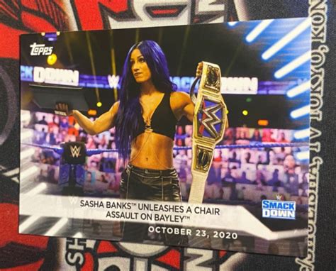 2021 TOPPS WWE WOMEN S DIVISION WRESTLING CARD SASHA BANKS 85 EBay