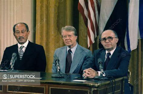 Anwar Sadat Jimmy Carter And Menachem Begin At The Camp David Accords