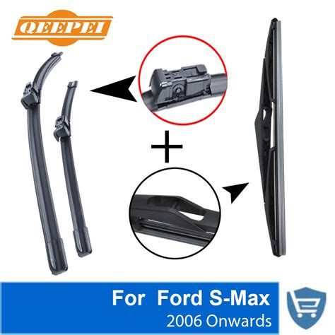 Qeepei Front And Rear Wiper Blade No Arm For Ford S Max Onwards