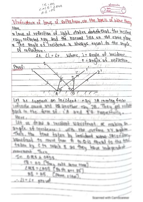 Solution Verification Of Laws Of Reflection And Refraction On The