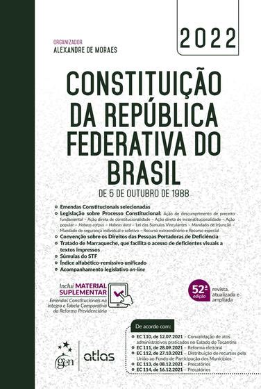 Livro Constitui O Da Rep Blica Federativa Do Brasil De De