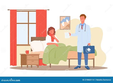 Doctor Visit Medical Diagnostic Healthcare Service Concept With Sick