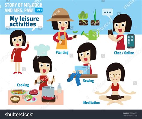 Leisure Activities Infographic Elements Flat Illustration