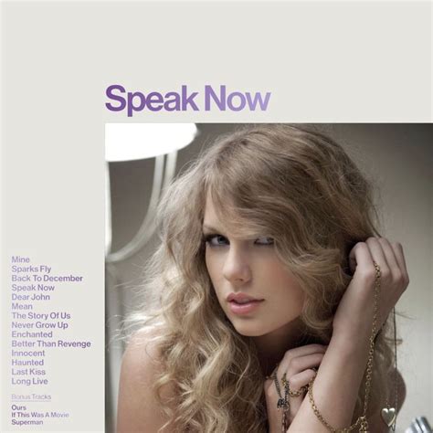 The Cover Of Speak Now Magazine Features Taylor Swift