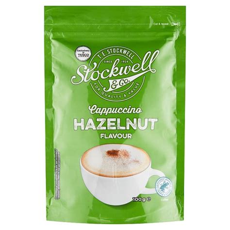 Stockwell And Co Instant Cappuccino With Hazelnut Flavour 100 G Tesco Online Tesco From Home