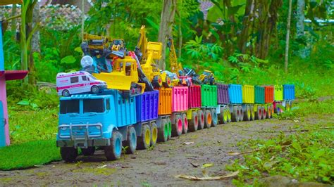 Mobil Truk Tronton Panjang Penuh Mobil Mobilan Excavator Truk Oleng