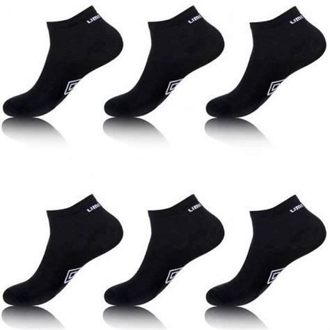 Chaussettes Homme Umbro Lot De Noir Confort Coupe Basse Noir