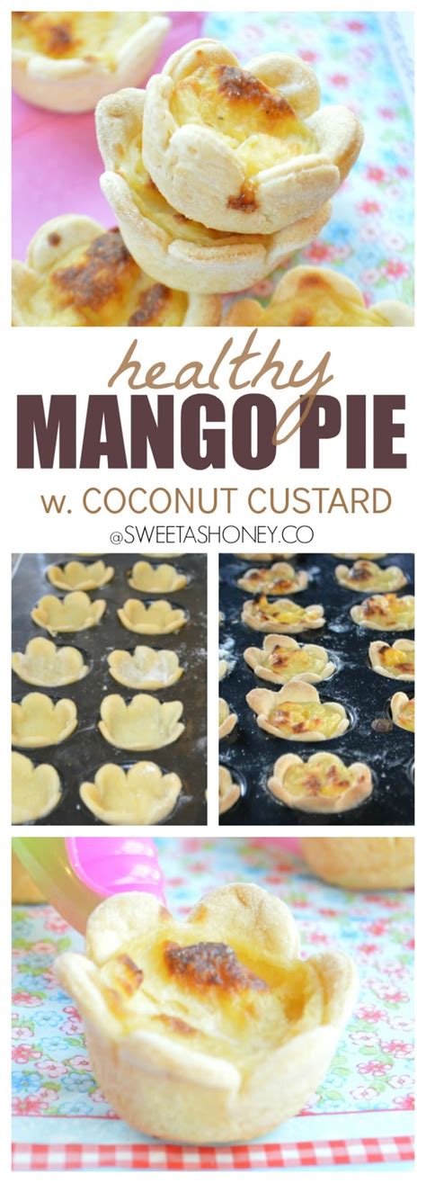 Mango Custard Pie Easy No Added Sugar Sweetashoney