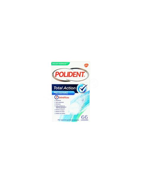 Polident Total Action Nettoyant Appareils Dentaires 66 comprimés