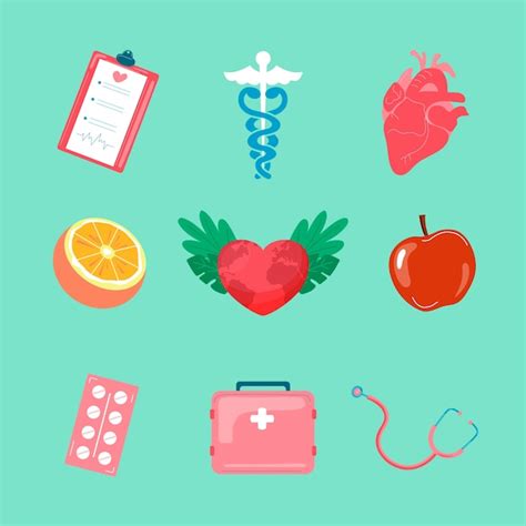 Premium Vector Flat Elements Collection For World Health Day Awareness