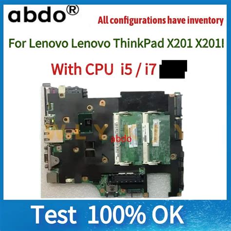 48 4cv01 031 For Lenovo Lenovo Thinkpad X201 X201i X201t Laptop Motherboard With I5 520m I5 Png