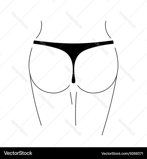 Sexy Butt Silhouette Royalty Free Vector Image