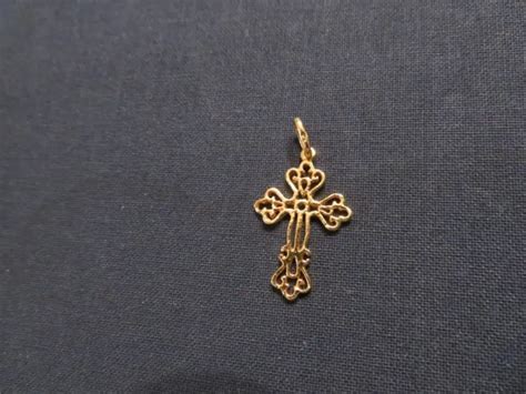 Ancienne Croix Pendentif En Plaqu Or Jaune Eur Picclick Fr