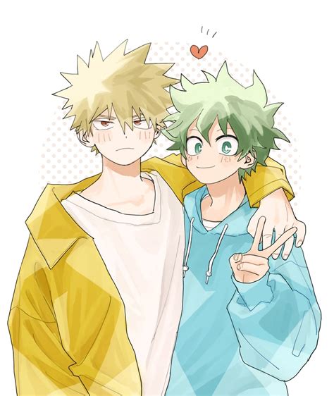 Midoriya Izuku And Bakugou Katsuki Boku No Hero Academia Drawn By