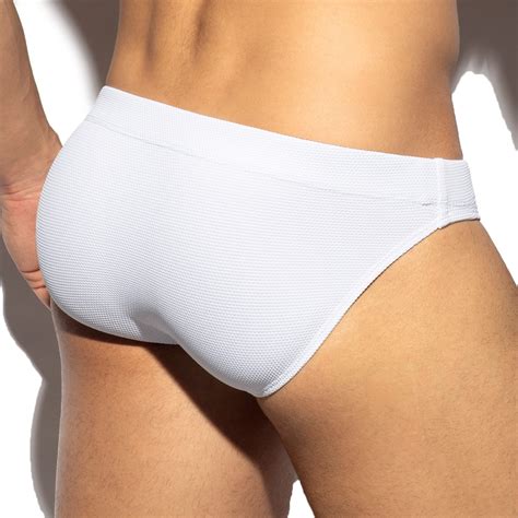 Bath Bikini Pique White Swim Briefs For Man Brand Es Collection