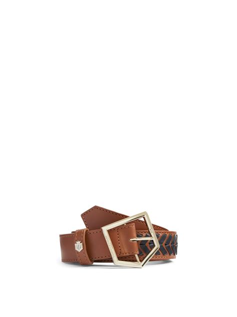 Fairfax and Favor Tetbury Belt - Tan/Navy
