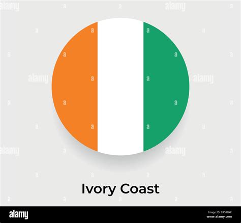 Ivory Coast Flag Bubble Circle Round Shape Icon Vector Illustration