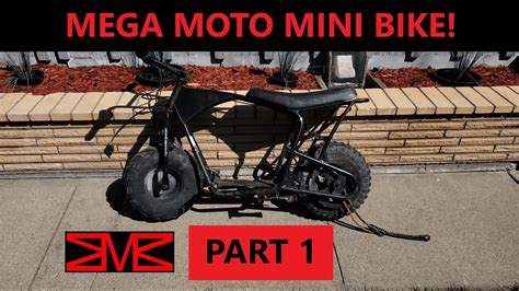 Mega Moto Mini Bike Build Part 1 Front End Rebuild And Predator 212cc Motor Fitting Youtube