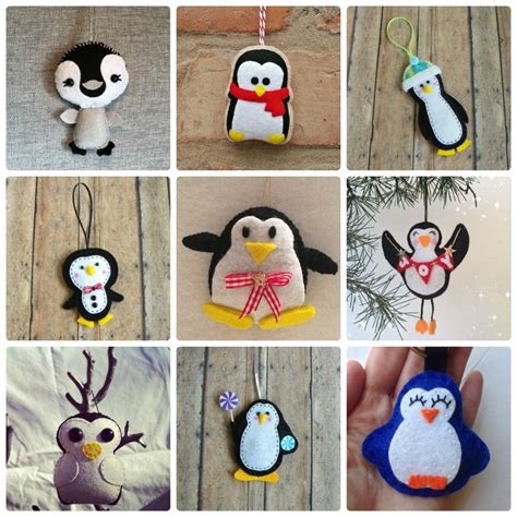 Елочные игрушки из фетра Пингвин: схемы, выкройки, шаблоны, мастер ...