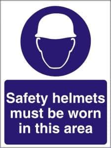 Safety Helmet Must Be Worn Sign