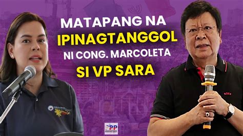 Nakakatindig Balahibong Pinagtanggol Ni Cong Marcoleta Si Vp Sara Sa