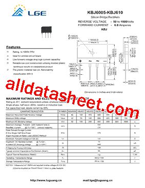 Kbj Datasheet Pdf Shenzhen Luguang Electronic Technology Co Ltd