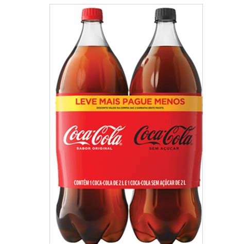 Dual Coca Cola Original E Coca Cola Sem Açúcar 2l Pão de Açúcar