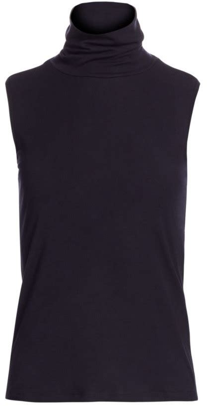 Theory Wendel Turtleneck Jersey Tank Shopstyle