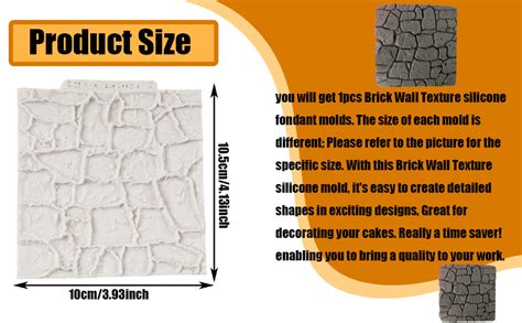 Amazon QDMOLDS Rock Texture Silicone Lace Mold Brick Wall Texture