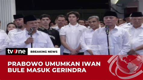 Prabowo Umumkan Iwan Bule Sebagai Wakil Ketua Dewan Pembina Partai