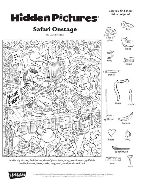 Printable Science Hidden Object Puzzles