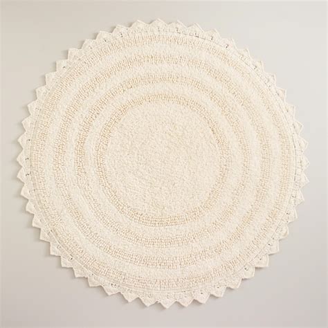 Ivory Round Bath Mat World Market Round Bath Mats Bath Rugs Round