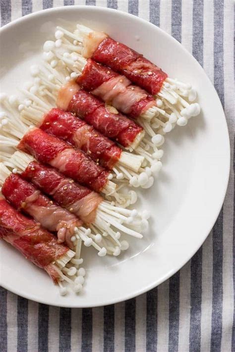 Easy Japanese Enoki Beef Rolls Wandercooks